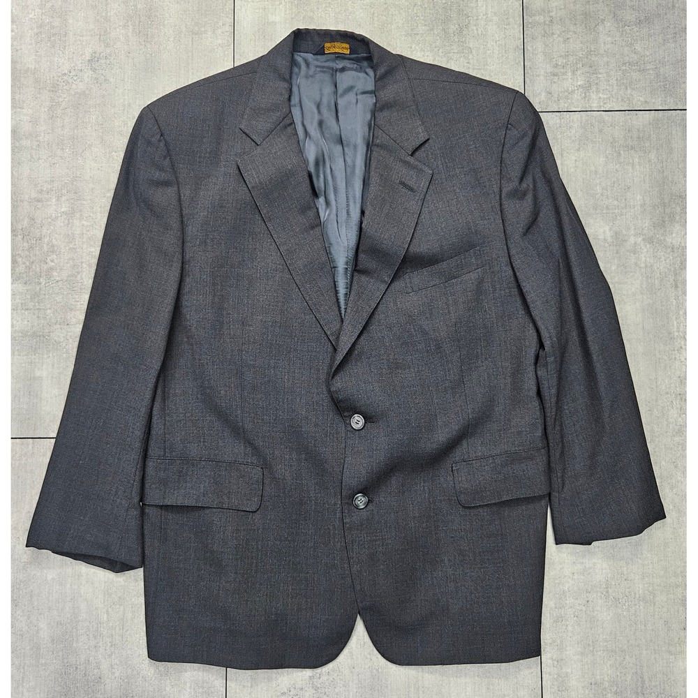 Vtg Brooks Brothers Makers Brooksease Mens 44S Gray Wool Blazer Sport Coat USA